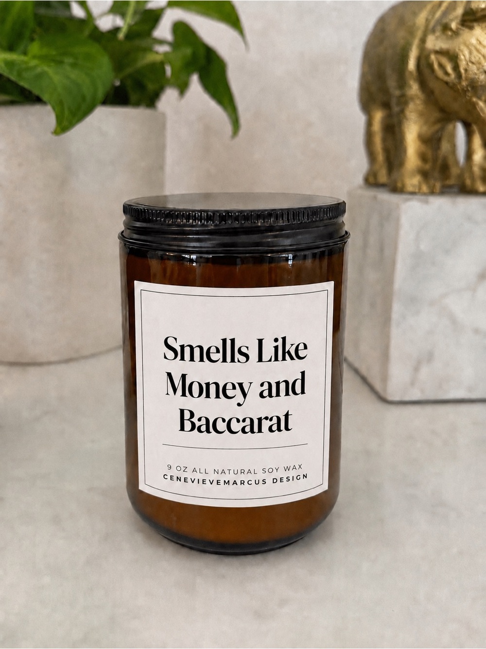 Smells Like Money and Baccarat Luxury Soy Candle 9 oz
